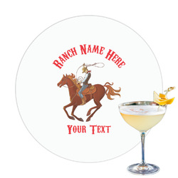 Western Ranch Printed Drink Topper - 3.25" (Personalized)