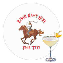 Western Ranch Printed Drink Topper - 3.5" (Personalized)