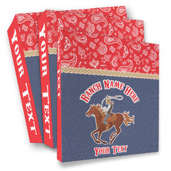 Western Ranch 3 Ring Binder - Full Wrap (Personalized)