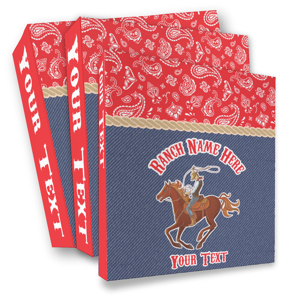 Custom Western Ranch 3 Ring Binder - Full Wrap (Personalized)