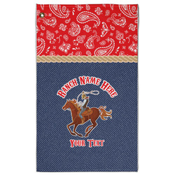 Western Ranch Golf Towel - Poly-Cotton Blend - Large w/ Name or Text