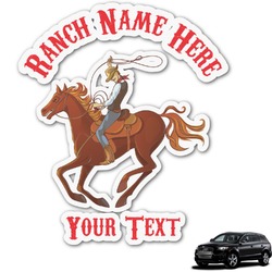 Western Ranch Graphic Car Decal (Personalized)