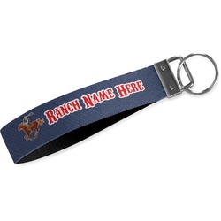 Western Ranch Wristlet Webbing Keychain Fob (Personalized)