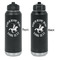 Western Ranch Laser Engraved Water Bottles - Front & Back Engraving - Front & Back View