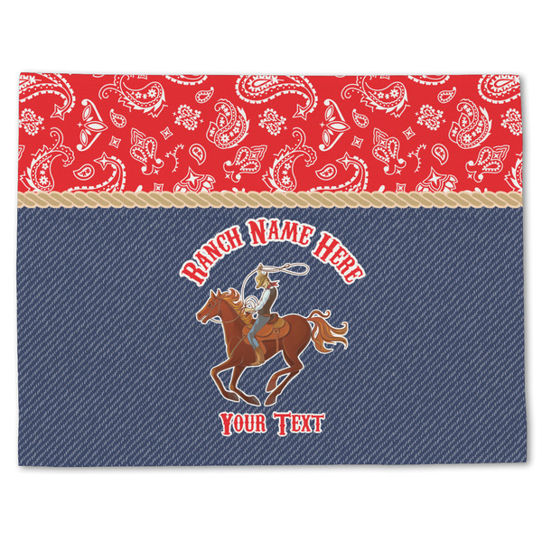 Custom Western Ranch Single-Sided Linen Placemat - Single w/ Name or Text