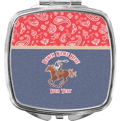 Western Ranch Compact Makeup Mirror (Personalized)