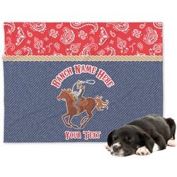 Western Ranch Dog Blanket (Personalized)