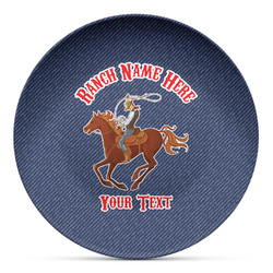 Western Ranch Microwave Safe Plastic Plate - Composite Polymer (Personalized)