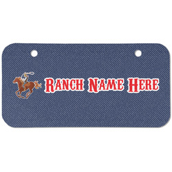 Western Ranch Mini/Bicycle License Plate (2 Holes) (Personalized)