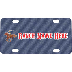 Western Ranch Mini / Bicycle License Plate (4 Holes) (Personalized)