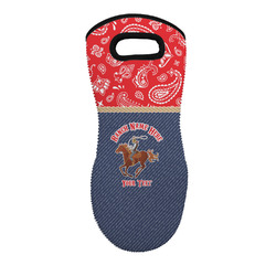 Western Ranch Neoprene Oven Mitt - Single w/ Name or Text