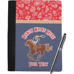 Western Ranch Notebook Padfolio - Large w/ Name or Text