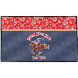 Western Ranch Door Mat - 60"x36" (Personalized)