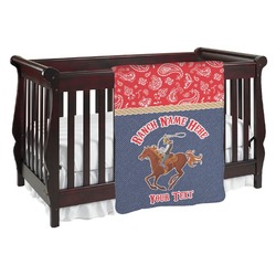 Western Ranch Baby Blanket (Single Sided) (Personalized)