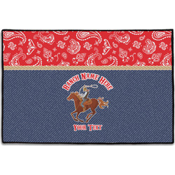 Western Ranch Door Mat - 36"x24" (Personalized)