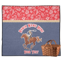 Western Ranch Outdoor Picnic Blanket (Personalized)