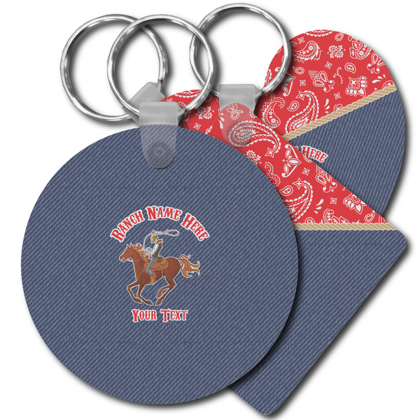 Custom Western Ranch Plastic Keychain (Personalized)