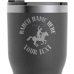 Western Ranch RTIC Tumbler - Black - Engraved Front (Personalized)