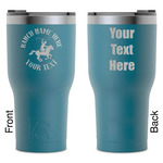 Western Ranch RTIC Tumbler - Dark Teal - Laser Engraved - Double-Sided (Personalized)