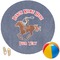 Western Ranch Round Beach Towel