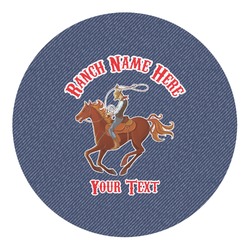 Western Ranch Round Decal - Medium (Personalized)