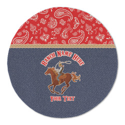 Western Ranch Round Linen Placemat - Single Sided (Personalized)