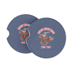 Western Ranch Sandstone Car Coasters - Set of 2 (Personalized)