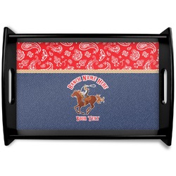 Western Ranch Black Wooden Tray - Small (Personalized)