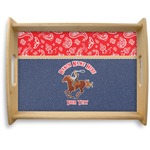 Western Ranch Natural Wooden Tray - Large (Personalized)