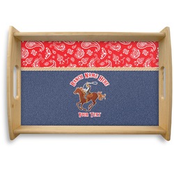 Western Ranch Natural Wooden Tray - Small (Personalized)