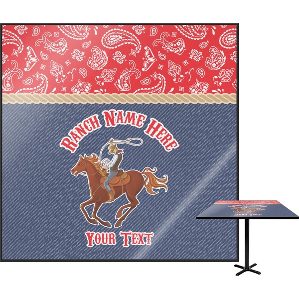 Custom Western Ranch Square Table Top (Personalized)