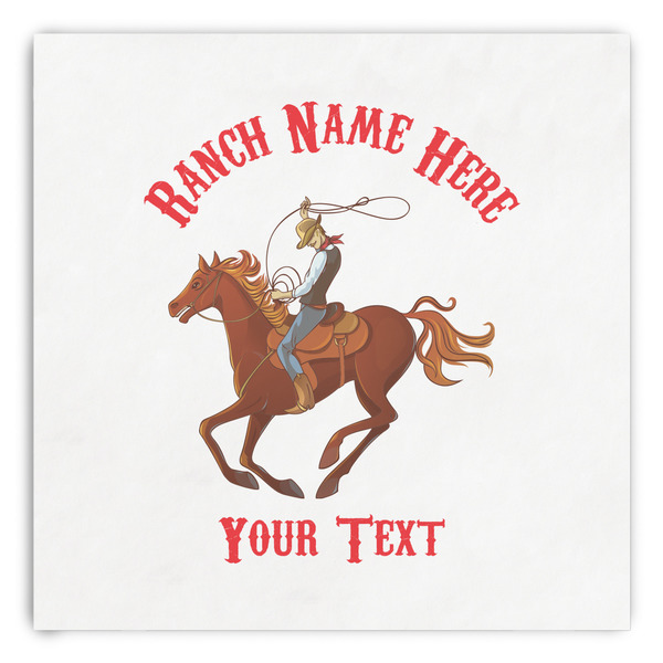 Custom Western Ranch Paper Dinner Napkins (Personalized)