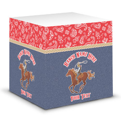 Western Ranch Sticky Note Cube (Personalized)