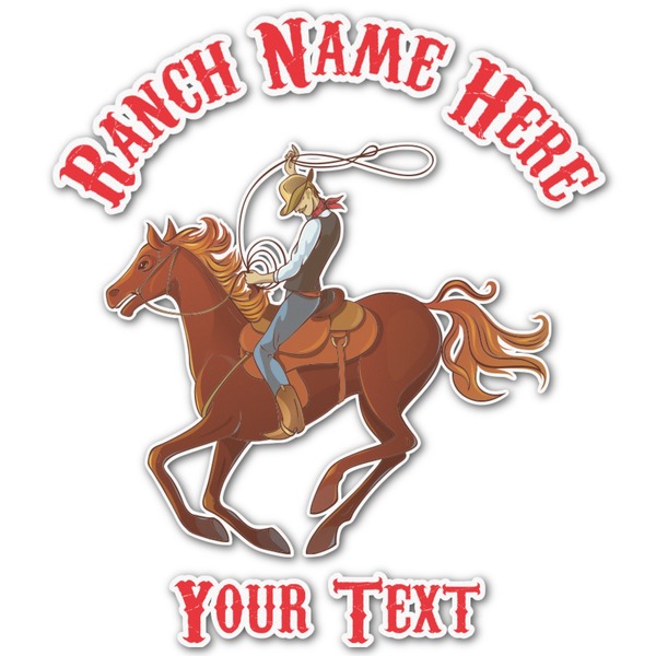 Custom Western Ranch Graphic Decal - Large (Personalized)