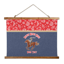 Western Ranch Wall Hanging Tapestry - Wide (Personalized)