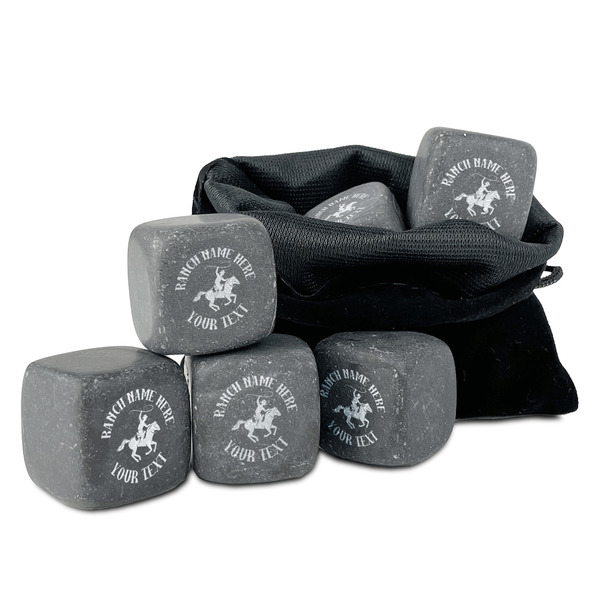 Custom Western Ranch Whiskey Stone Set - Set of 9 (Personalized)