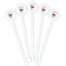 Western Ranch White Plastic 5.5" Stir Stick - Fan View