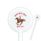 Western Ranch White Plastic 5.5" Stir Stick - Round - Closeup