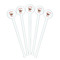 Western Ranch White Plastic 7" Stir Stick - Round - Fan View