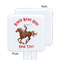 Western Ranch White Plastic Stir Stick - Single Sided - Square - Approval