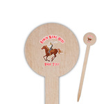 Western Ranch 6" Round Wooden Food Picks - Double Sided (Personalized)