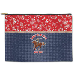 Western Ranch Zipper Pouch - Large - 12.5"x8.5" (Personalized)