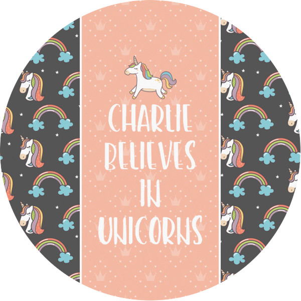 Custom Unicorns Multipurpose Round Labels - 1" (Personalized)