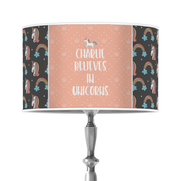 Custom Unicorns 12" Drum Lamp Shade - Poly-film (Personalized)