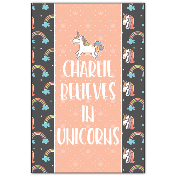 Custom Unicorns Wood Print - 20x30 (Personalized)