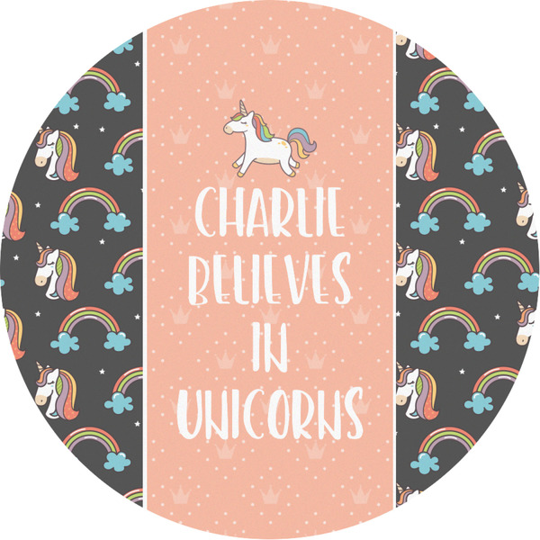 Custom Unicorns Multipurpose Round Labels - Custom Sized (Personalized)