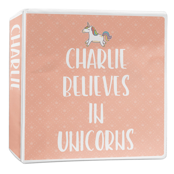 Custom Unicorns 3-Ring Binder - 2 inch (Personalized)