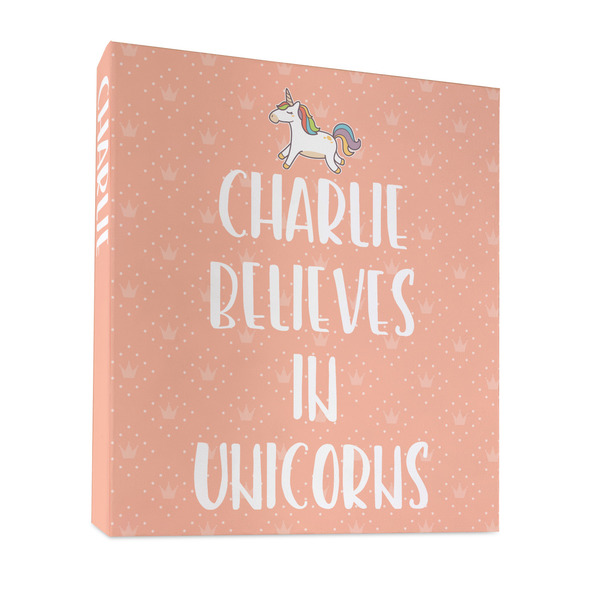 Custom Unicorns 3 Ring Binder - Full Wrap - 1" (Personalized)