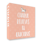 Unicorns 3 Ring Binder - Full Wrap - 2" (Personalized)