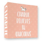 Unicorns 3 Ring Binder - Full Wrap - 3" (Personalized)